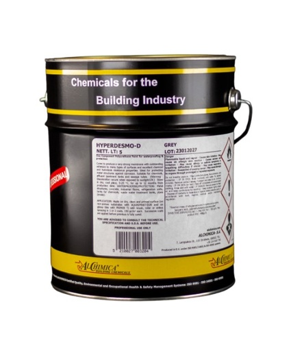 Polyurethane* varnish HYPERDESMO D waterproofing and protection 5 kg Gray